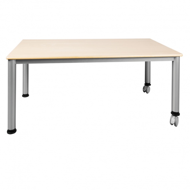 Rechtecktisch mit zwei Rollen, stirnseitig montiert, B/T 120 x 60 cm 